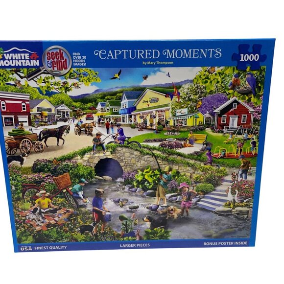 White Mountain 1000-Piece Jigsaw Puzzle Captured Moments By Mary Thompson USA - Picture 1 of 3